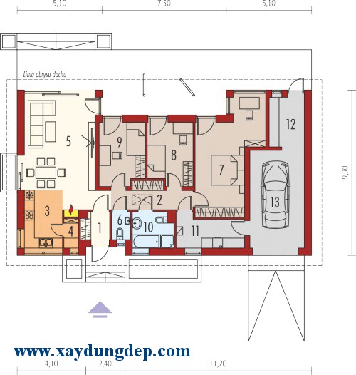 Mẫu thiết kế nhà cấp 4 đẹp