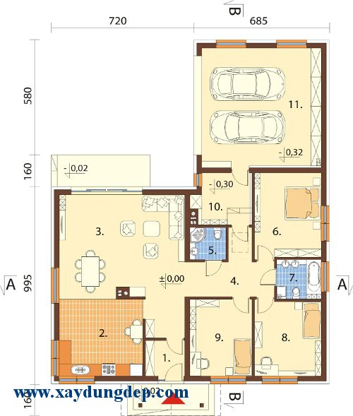 Mẫu thiết kế nhà cấp 4 đẹp